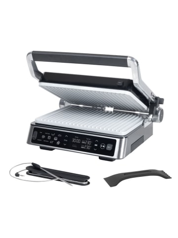 Genius Kontaktgrill ''Cerafit'' in Silber/ Schwarz - (B)35,4 x (H)17,2 x (T)32,6 cm