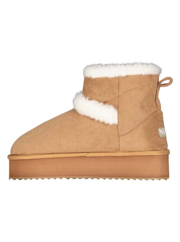 Geographical Norway Botki zimowe "Ocean" w kolorze jasnobrązowym