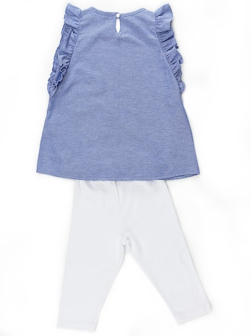 Denokids 2-delige outfit "Cat-Mermaid" blauw/wit
