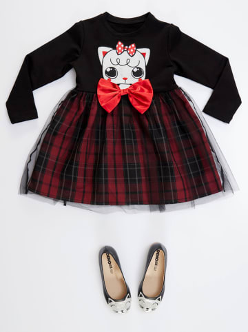 Denokids Jurk "Red Ribbon" zwart/rood