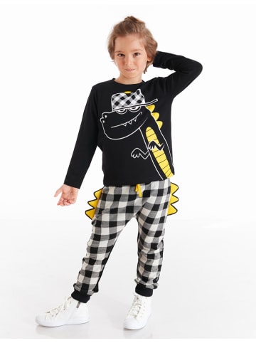 Denokids 2tlg. Outfit "Dino" in Schwarz/ Weiß