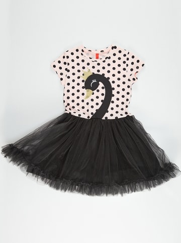 Denokids Jurk "Black Swan" lichtroze/zwart