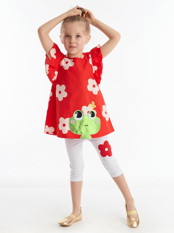 Denokids 2-częściowy zestaw "Frog" w kolorze czerwono-białym