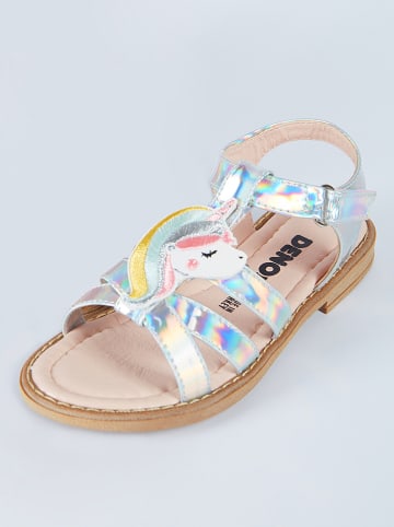 Denokids Sandalen "Unicorn" zilverkleurig/meerkleurig