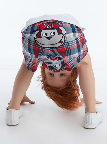 Denokids 2tlg. Outfit "Monkey" in Weiß/ Blau/ Rot