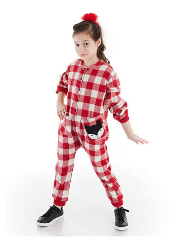 Denokids Jumpsuit "Fox" in Rot/ Weiß
