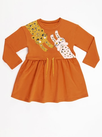 Denokids Jurk "2 Leos" oranje