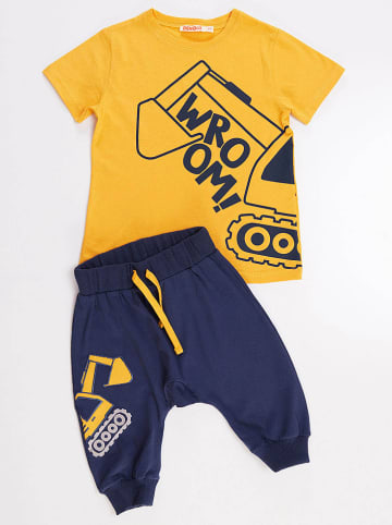Denokids 2tlg. Outfit in Dunkelblau/ Gelb
