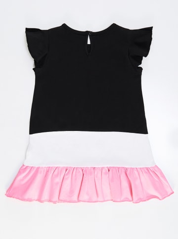 Denokids Jurk "Cat" zwart/wit/lichtroze