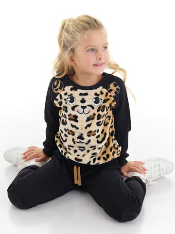 Denokids 2-częściowy zestaw "Plush Leopard" w kolorze czarno-beżowym