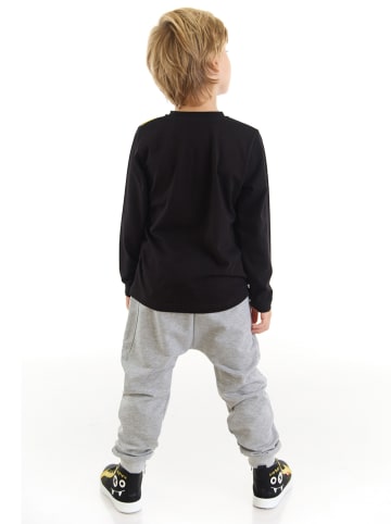 Denokids 2-delige outfit "Zap Boy" zwart/grijs