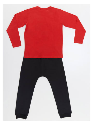 Denokids 2tlg. Outfit "Hi Gang" in Rot/ Schwarz