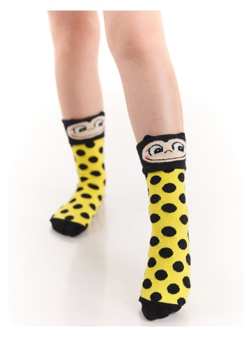 Denokids Skarpety (2 pary) "Bee" w kolorze żółtym