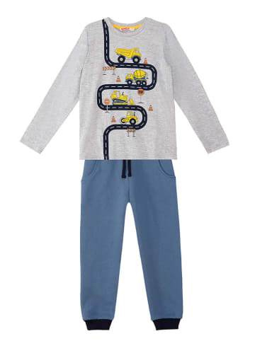 Denokids 2tlg. Outfit "Consruction" in Grau/ Blau