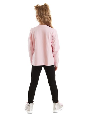 Denokids 2-delige outfit "Panda Unicorn" lichtroze/zwart