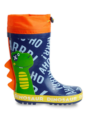 Denokids Rubberlaarzen "Dinosaur" donkerblauw