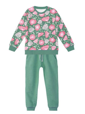 Denokids 2tlg. Outfit "Flower Garden" in Grün