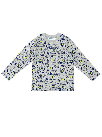 Denokids Pyjama "Super Dino" in Grau/ Dunkelblau