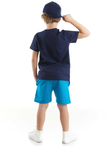 Denokids 2-delige outfit "Shark Surf" donkerblauw/lichtblauw