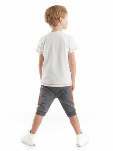 Denokids 2tlg. Outfit "Dino At Work" in Weiß/ Grau