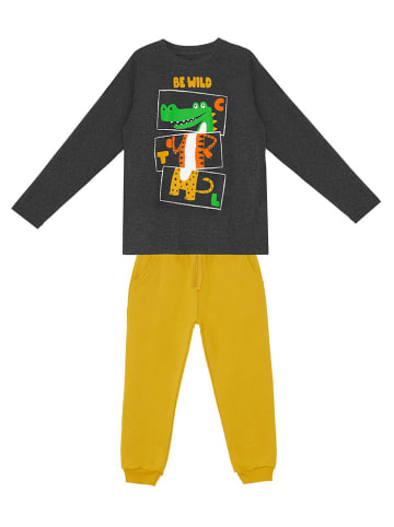 Denokids 2-częściowy zestaw "Be Wild" w kolorze żółto-antracytowym