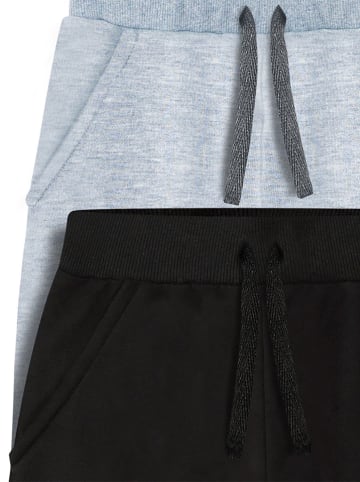 Denokids 2er-Set: Sweathosen in Schwarz/ Grau