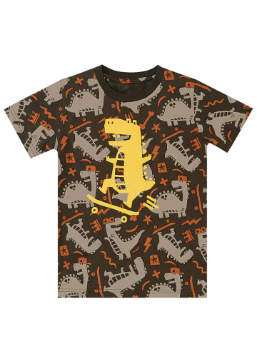 Denokids 2-delige outfit "Skater Dino" bruin