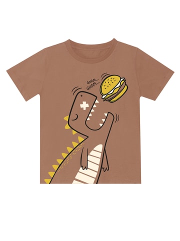 Denokids 2tlg. Outfit "Player Dino" in Hellbraun/ Gelb