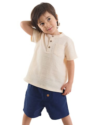 Denokids 2tlg. Outfit "Handsome Muslin" in Beige/ Dunkelblau
