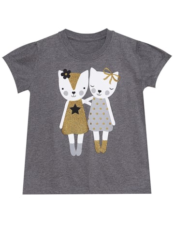 Denokids 2-delige outfit "Cat Fellows" grijs/zwart