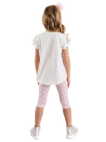 Denokids 2-częściowy zestaw "Ballerina Animals" w kolorze biało-jasnoróżowym