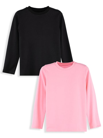 Denokids 2-delige set: longsleeves lichtroze