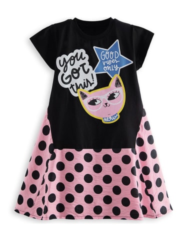 Denokids Jurk zwart/lichtroze