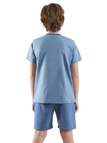 Denokids 2-delige outfit lichtblauw/blauw