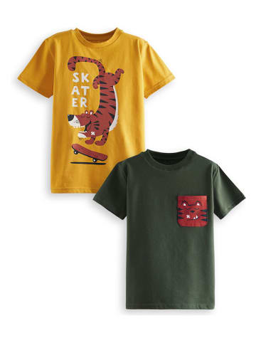 Denokids Koszulki (2 szt.) w kolorze oliwkowo-żółtym