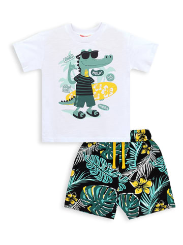 Denokids 2tlg. Outfit in Weiß/ Schwarz