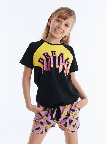 Denokids 2-delige outfit "Dream Cream" zwart/lichtroze