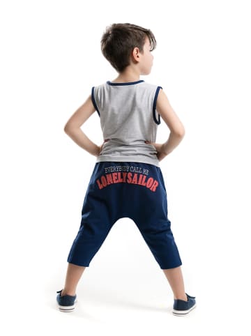 Denokids 2tlg. Outfit "Anchor" in Dunkelblau/ Grau