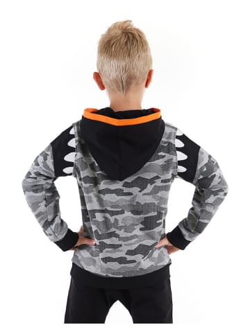 Denokids Sweatshirt "Monster" in Grau/ Schwarz