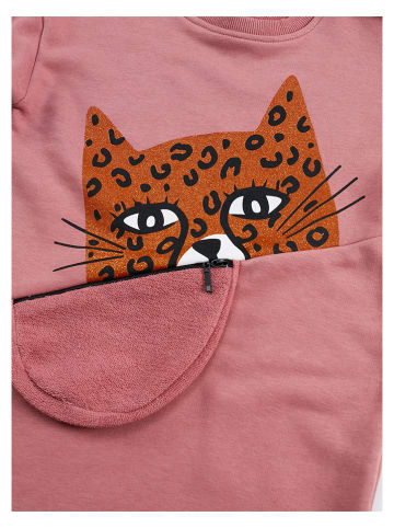 Denokids Sukienka "Leopard" w kolorze jasnoróżowym