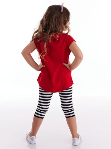 Denokids 2tlg. Outfit "Meow Pow" in Rot/ Schwarz