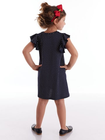 Denokids Jurk donkerblauw/wit/rood