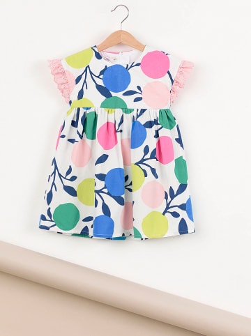 Denokids Sukienka "Fruits" w kolorze białym ze wzorem