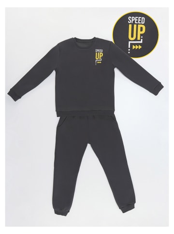 Denokids 2-delige outfit antraciet