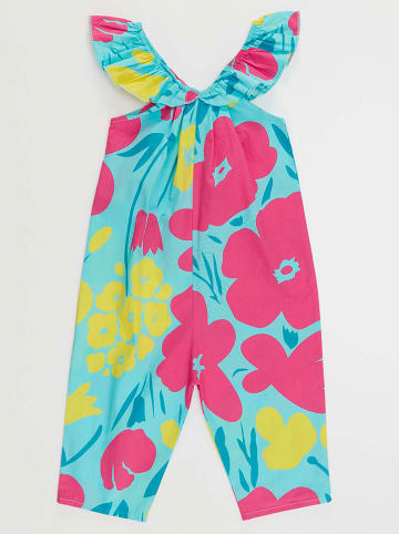 Denokids Jumpsuit "Flower Garden" blauw/roze