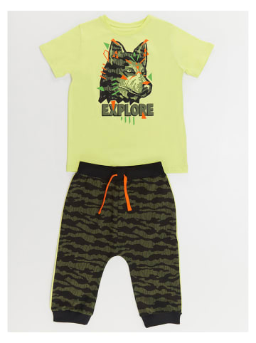 Denokids 2tlg. Outfit "Explorer Wolf" in Gelb/ Grau
