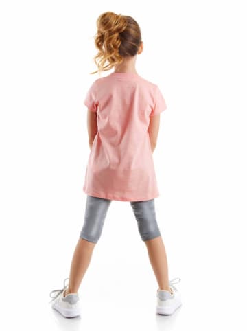 Denokids 2-częściowy zestaw "Leopard" w kolorze brzoskwiniowo-szarym