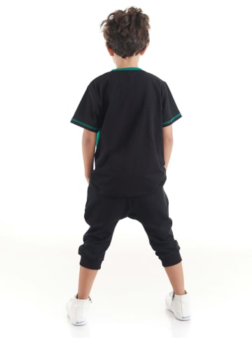 Denokids 2-delige outfit "Finish" zwart/groen