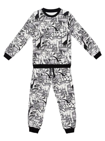 Denokids 2tlg. Outfit "Comic Dino" in Grau