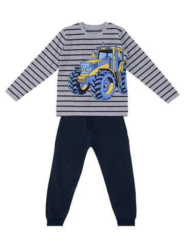 Denokids 2tlg. Outfit "Tractor" in Grau/ Dunkelblau